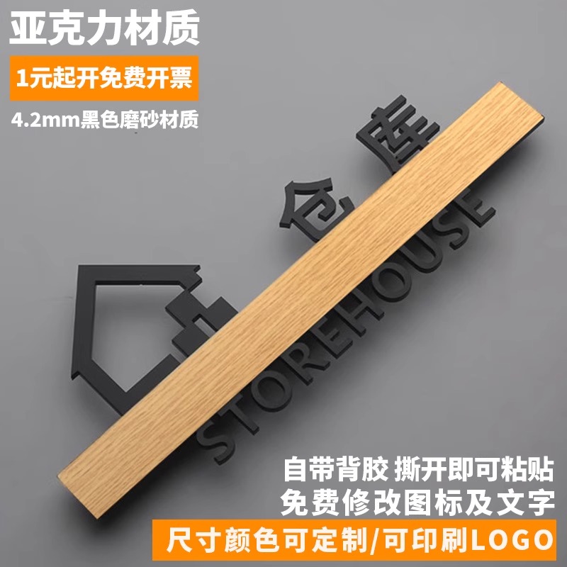 仓库重地止步标识牌亚克力定制
