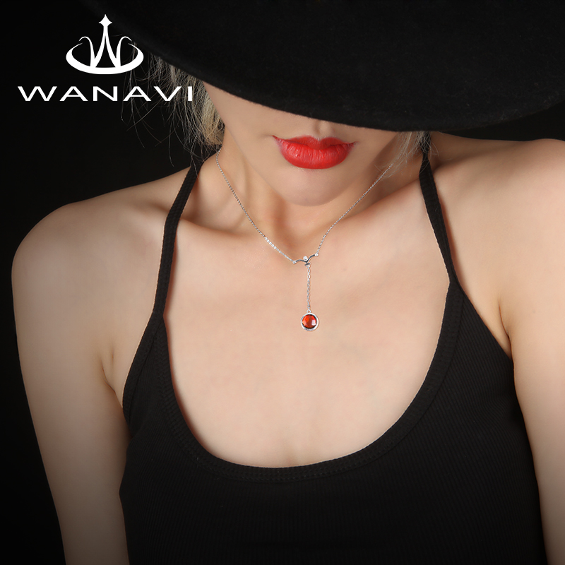 瓦萨比加拿大天然珍藏斑彩石原石吊坠925银时尚个性珠宝首饰项链