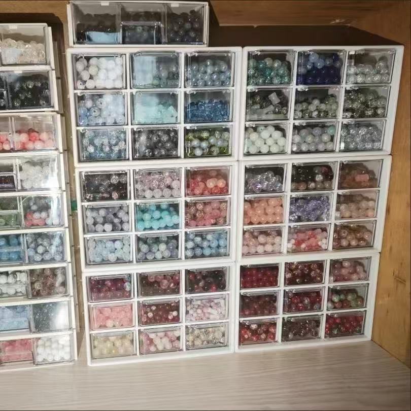 耳钉串珠子收纳盒透明亚克力