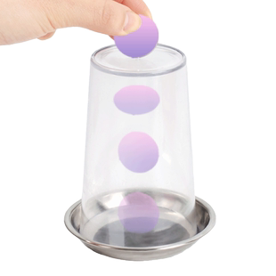 硬币入杯 硬币穿杯子杯垫 近景儿童魔术道具 简单易学 送教学