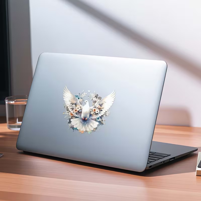 和平鸽车贴装饰防水遮挡盖