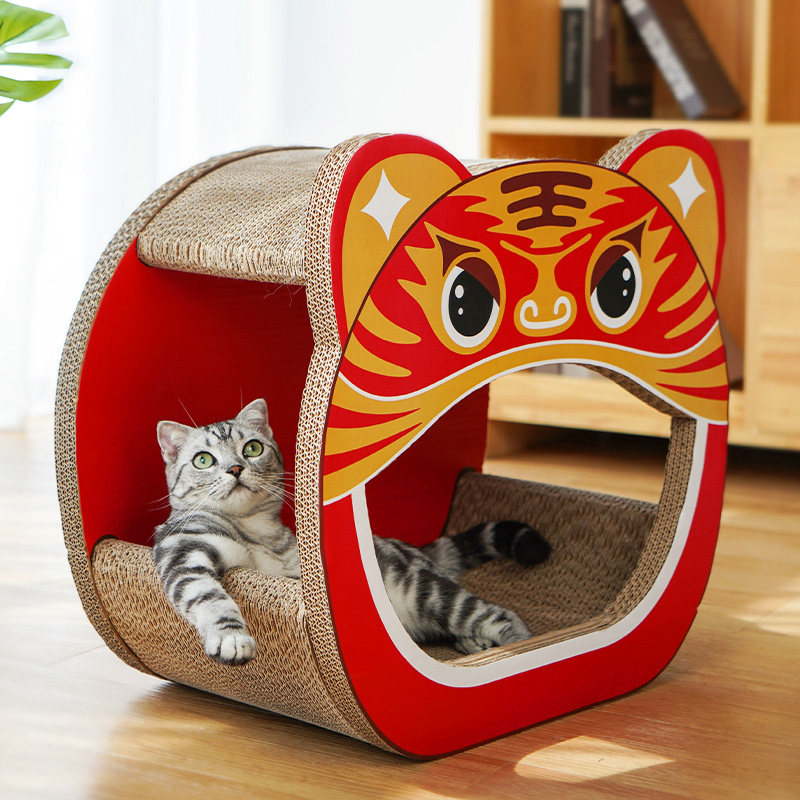趣味立式猫抓板耐抓不掉屑猫窝瓦楞纸猫爪板盆多功能玩具猫咪用品