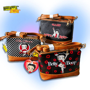 仅一批 美国单美拉德BB小姐复古波点拼色PU皮百搭休闲单肩斜挎包
