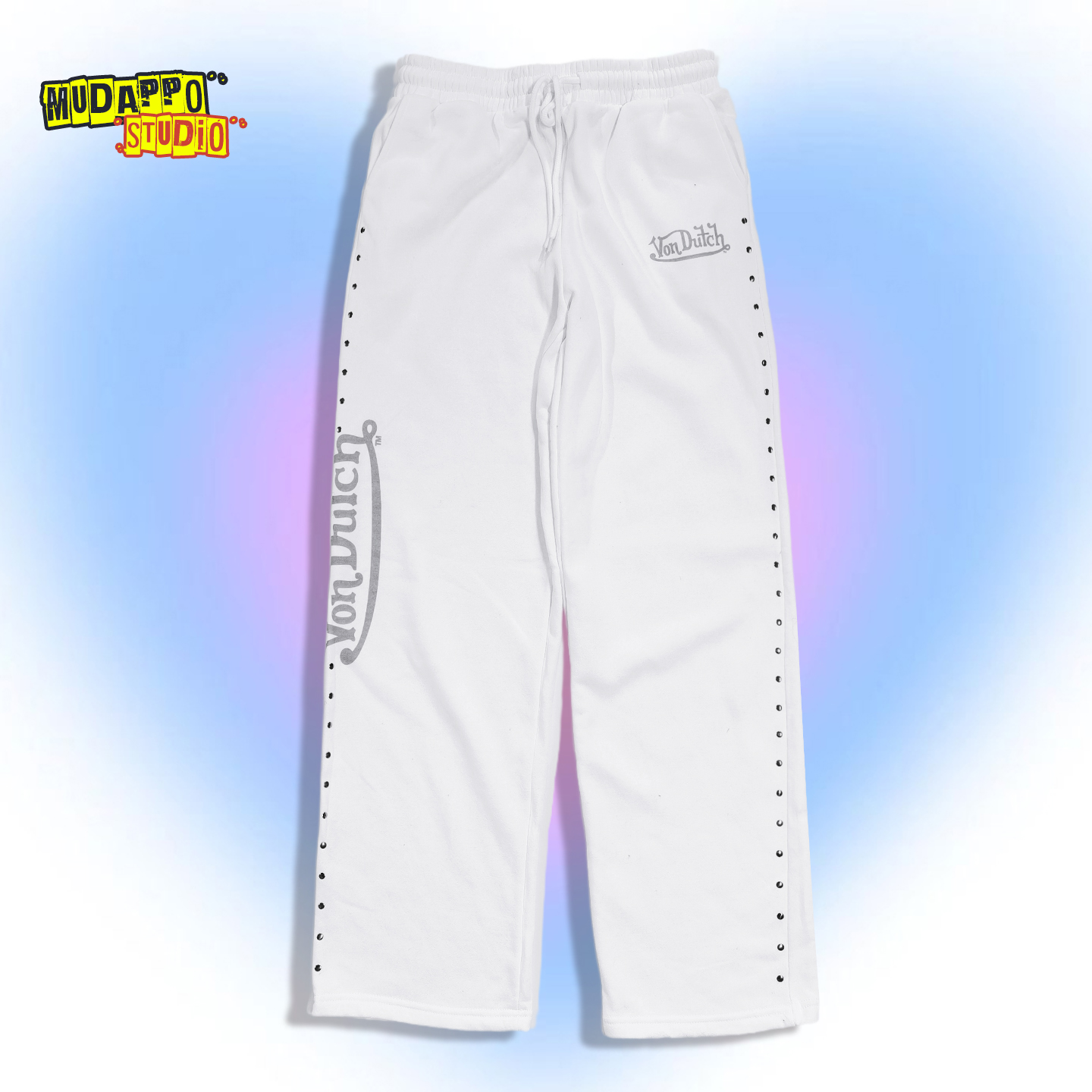 美国单美式辣妹宽松直筒加绒卫裤