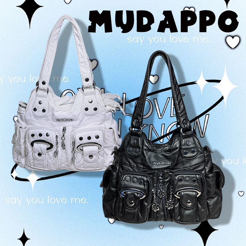 欧美复古皮质辣妹腋下单肩斜挎包