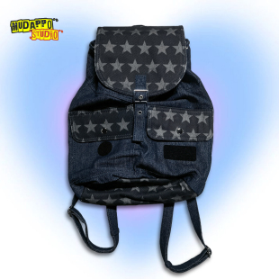 抢先购只有几十个 复古五角星牛仔亚文化原宿辣妹y2k双肩背包 美式