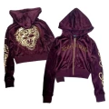 Burgundy Tiger Head Top (Small Flaws)