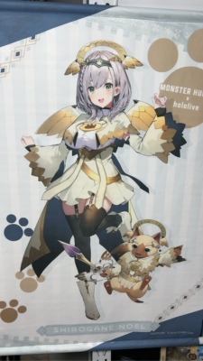 怪物猎人×Hololive联动白银b2挂画