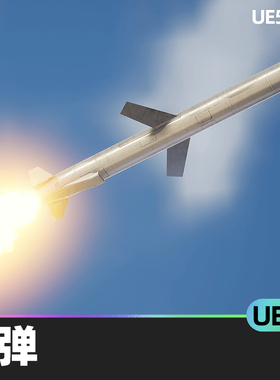 Missile BGM 109 West导弹UE5虚幻引擎喷气动力亚音速巡航道具