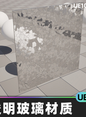 JVAD3D PRO GLASS A (Free) 透明玻璃材质5.4虚幻引擎UE5材质球