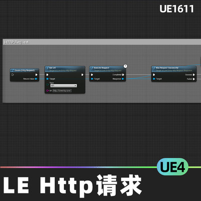 LE Http Request请求代码插件蓝图字节算法转换编辑器节点UE4游戏