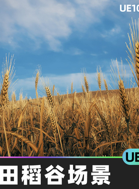 Nanite Foliage - Wheat Field 小麦稻谷田野场景5.5虚幻UE5环境