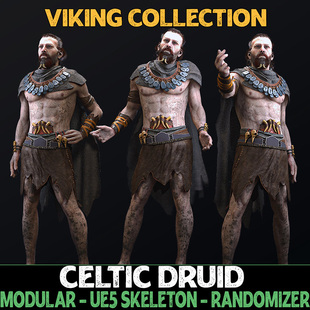 Fantasy Celtic Vikings Male Collection维京幻想虚幻UE5 Druid