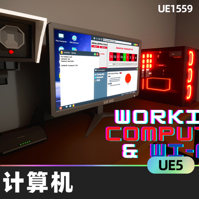Working Computer Wi-Fi System工作电脑Wi-Fi系统计算机蓝图UE5