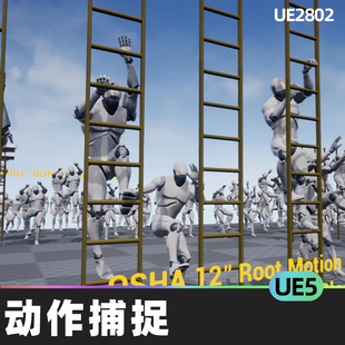 Mocap Pack动作捕捉动画5.0虚幻引擎UE5模拟爬墙 OSHA Ladder