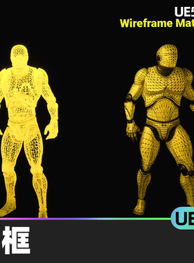 Elias Wick Wireframe线框UE4虚幻引擎风格化材料着色器手绘贴图