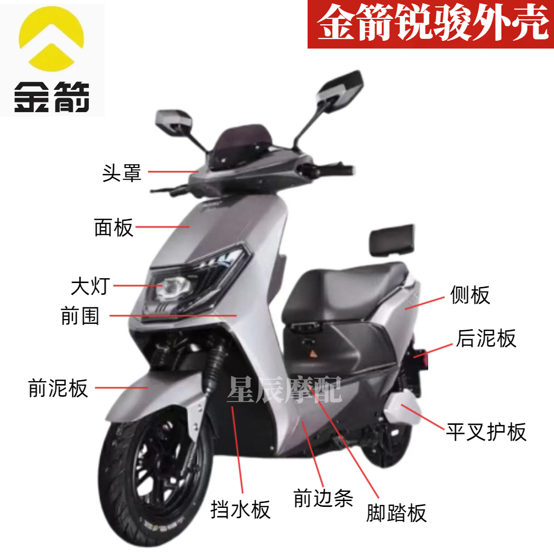 金箭锐骏电动车原厂外壳配件定制