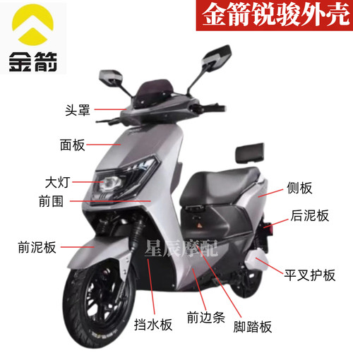 金箭锐骏电动车原厂外壳配件定制