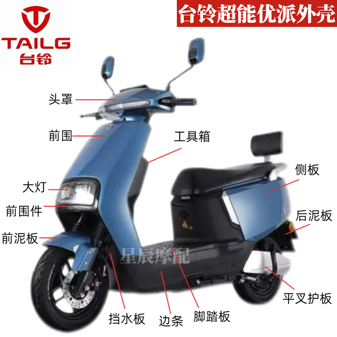 台铃超能优派原厂外壳配件定制裕泰莱诺二代优派2.0前围泥板塑件