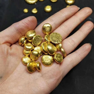 仿真矿石赤金豆子火烧不变色可融化塑型铸造倒模手工假黄金原材料