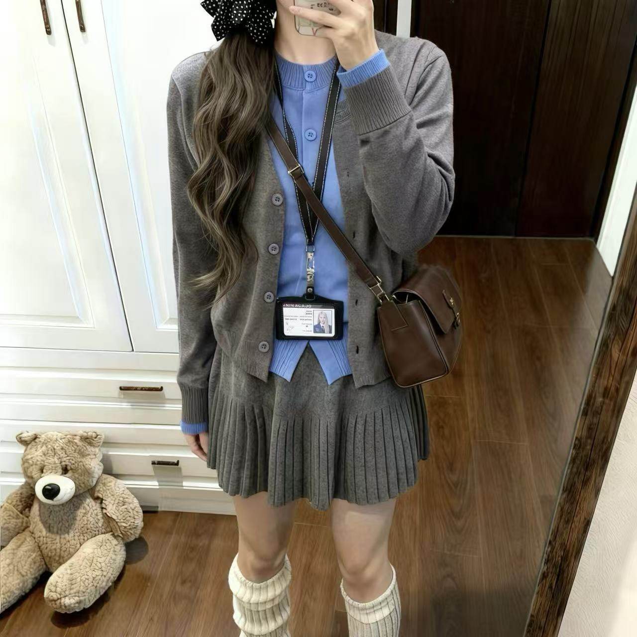 甜桃Milady Miu系针织毛针织衫