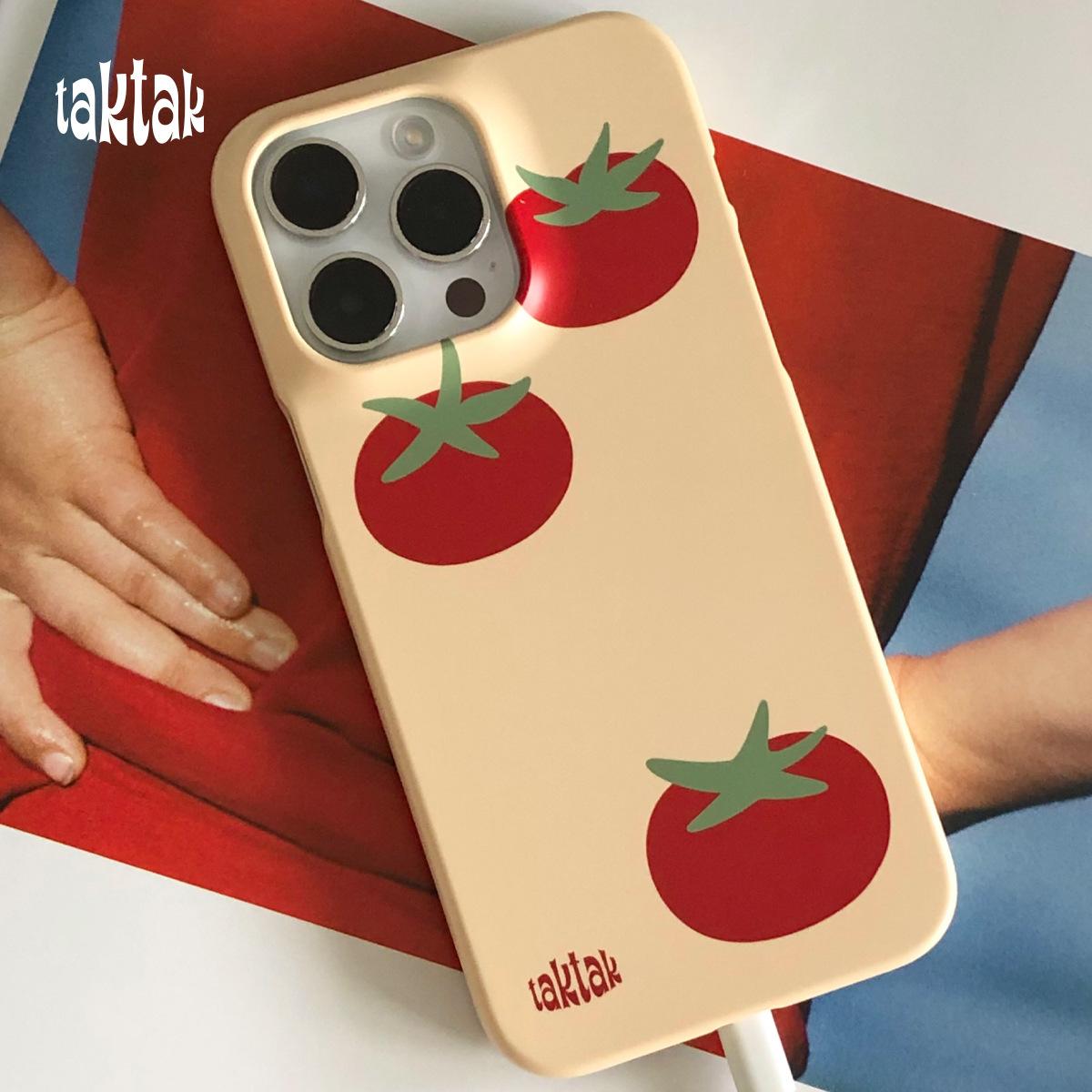 taktak原创番茄韩国菲林手机壳适用苹果15promax保护壳创意iPho16