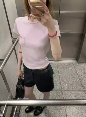 蘑糯糯monoo黑色深灰短裤