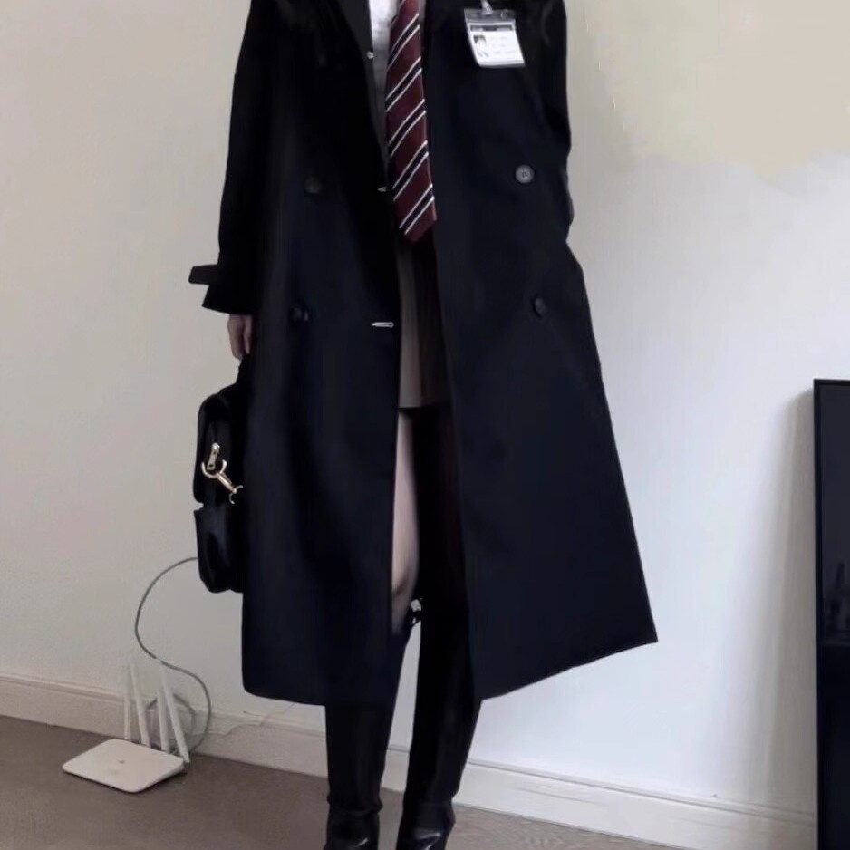 jk制服套装风衣外套中长款学院风女士百搭春秋季日系大衣2025新款