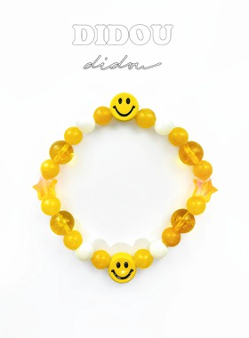DIDOU原创设计手链诺米黄色笑脸男女轻奢精致情侣小众高级手串