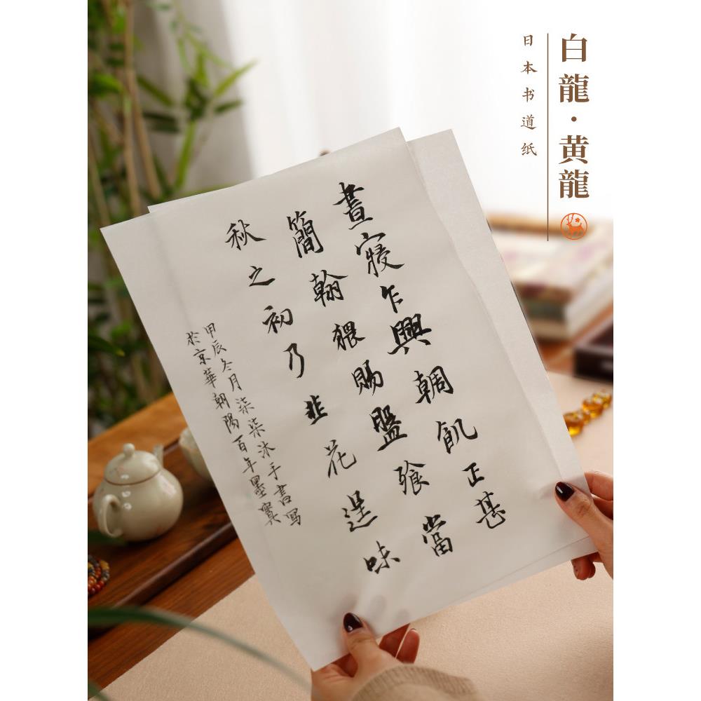 进口黄龙宣纸 书道半纸特厚书法用纸半生熟练习纸 东洋四宝堂