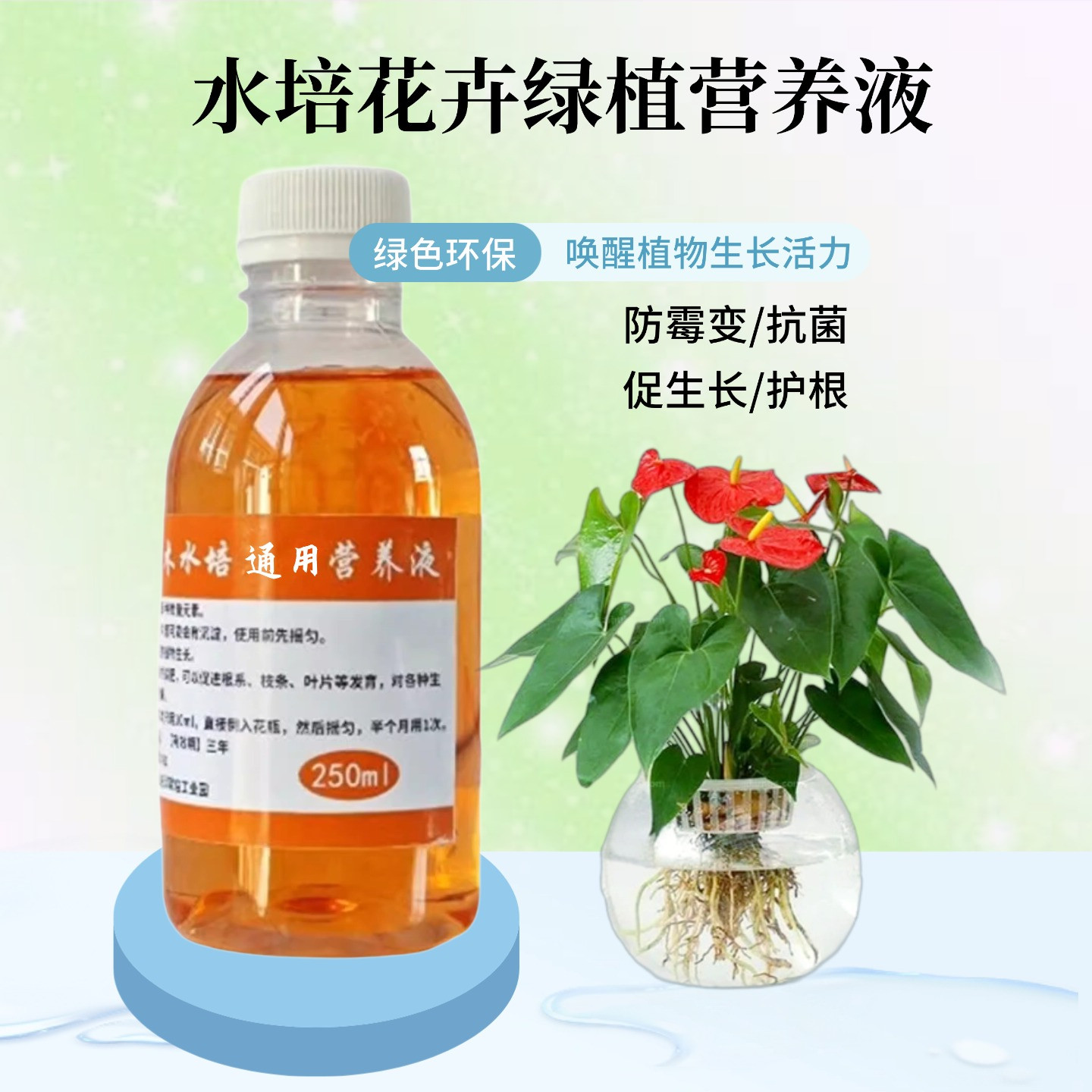红掌粉掌紫掌盆栽花卉水培营养液