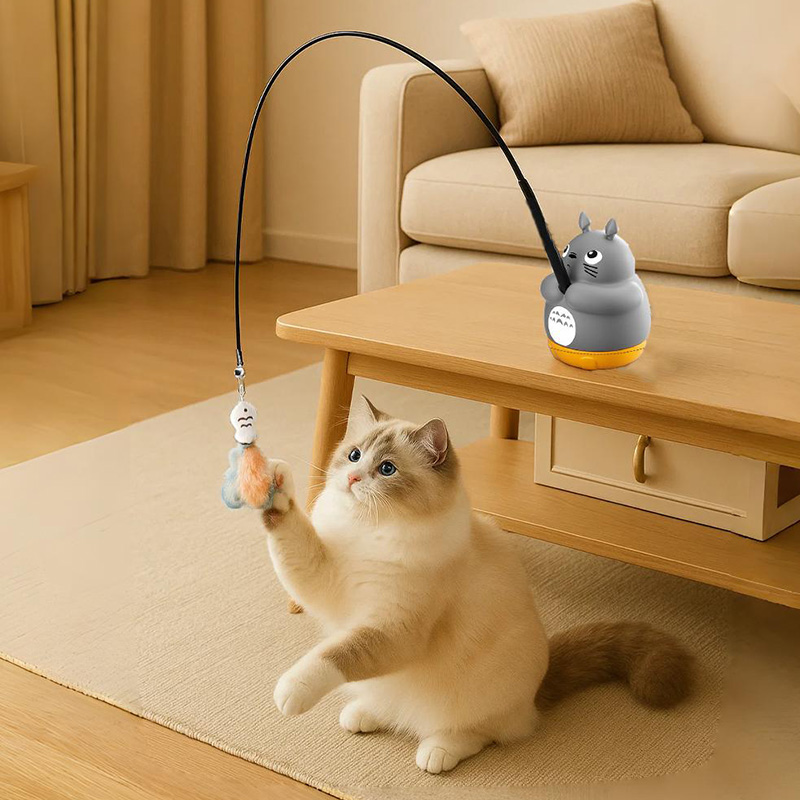 猫咪玩具小猫钓鱼逗猫棒德文猫消耗体力互动解闷耐咬羽毛逗猫用品