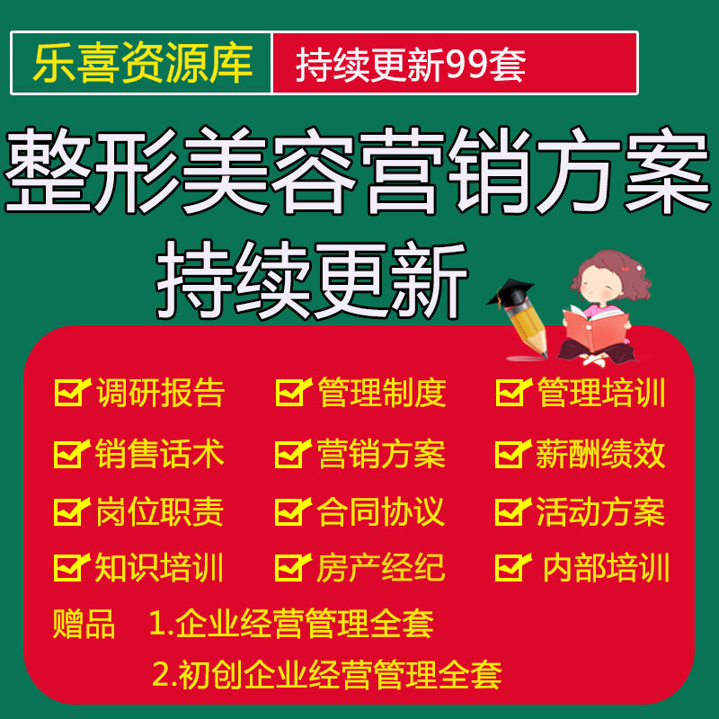 整形美容活动营销方案及邀约话术计划总结薪酬与绩效管理设计方案-封面