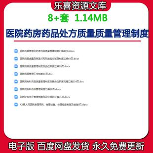 医院药剂科药房药品处方质量价管理制度汇编及新药采购审批评资料