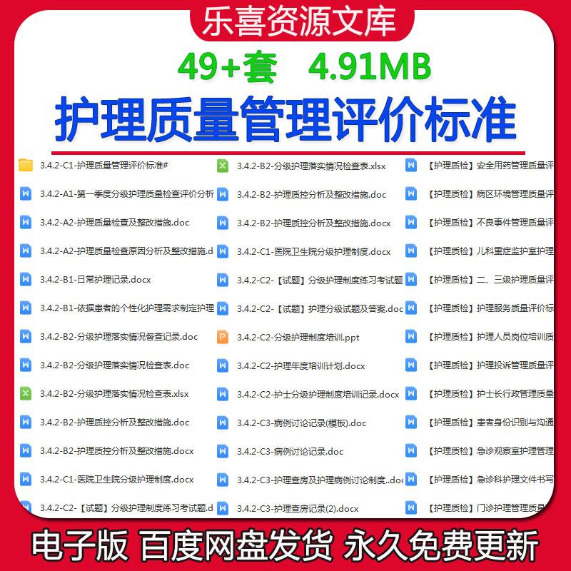 护士长行政管理门急诊护理文件书写消毒供应中心病房质量评价标准