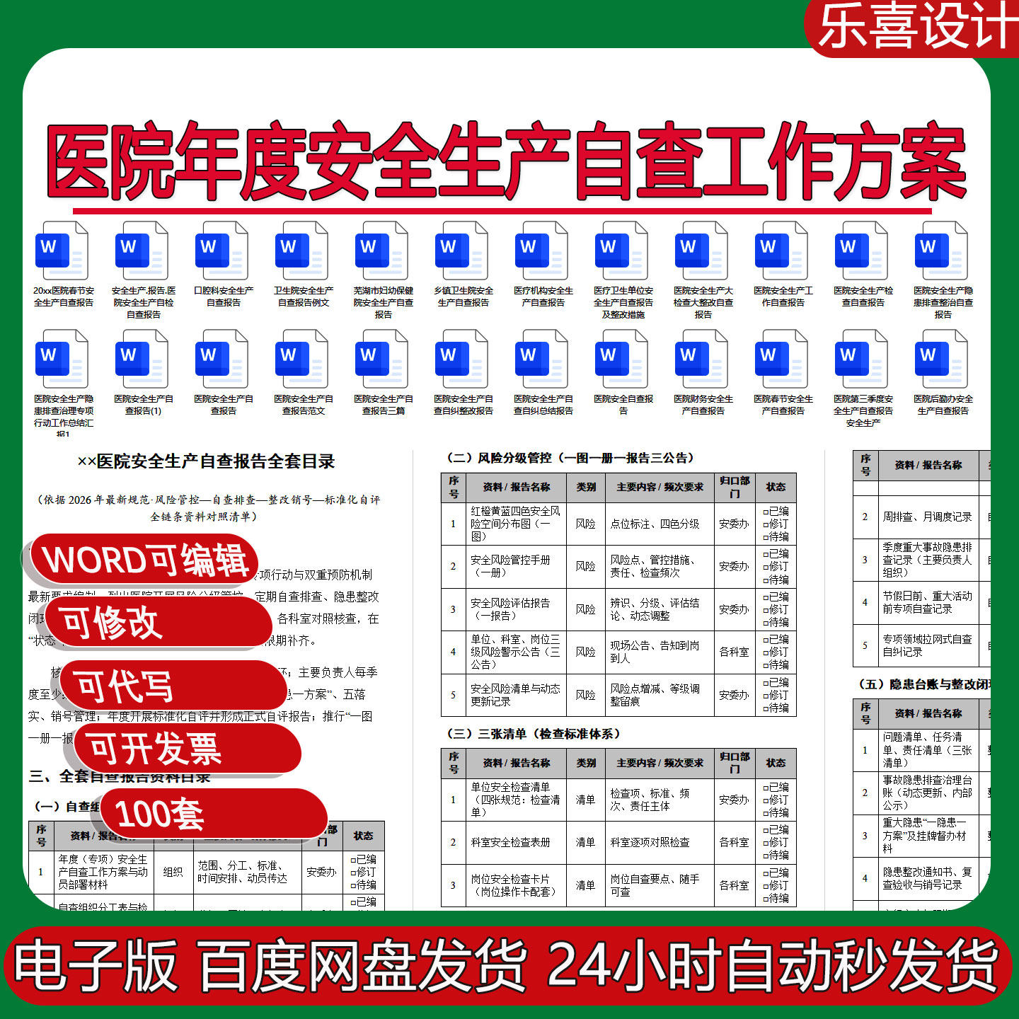 医院安全生产自查报告年度专项安全生产自查工作方案风险分级管控