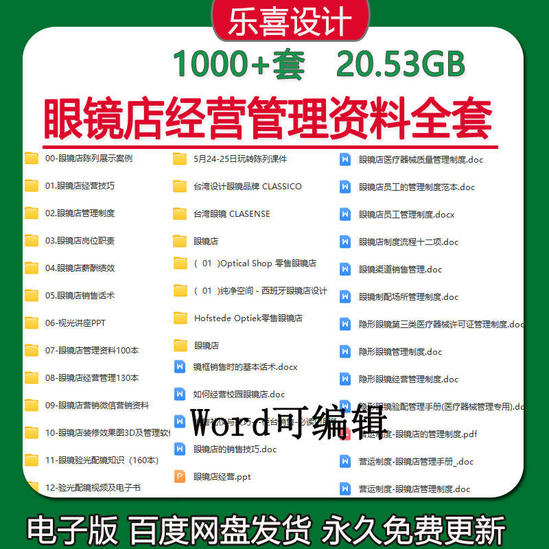 眼镜店员工管理制度手册薪酬绩效考核销售话术活动及配镜验光方案