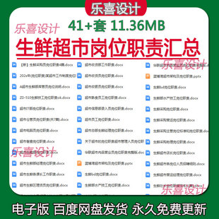 生鲜超市分拣工营运经理领班理货员店长水产技工员工岗位职责汇编