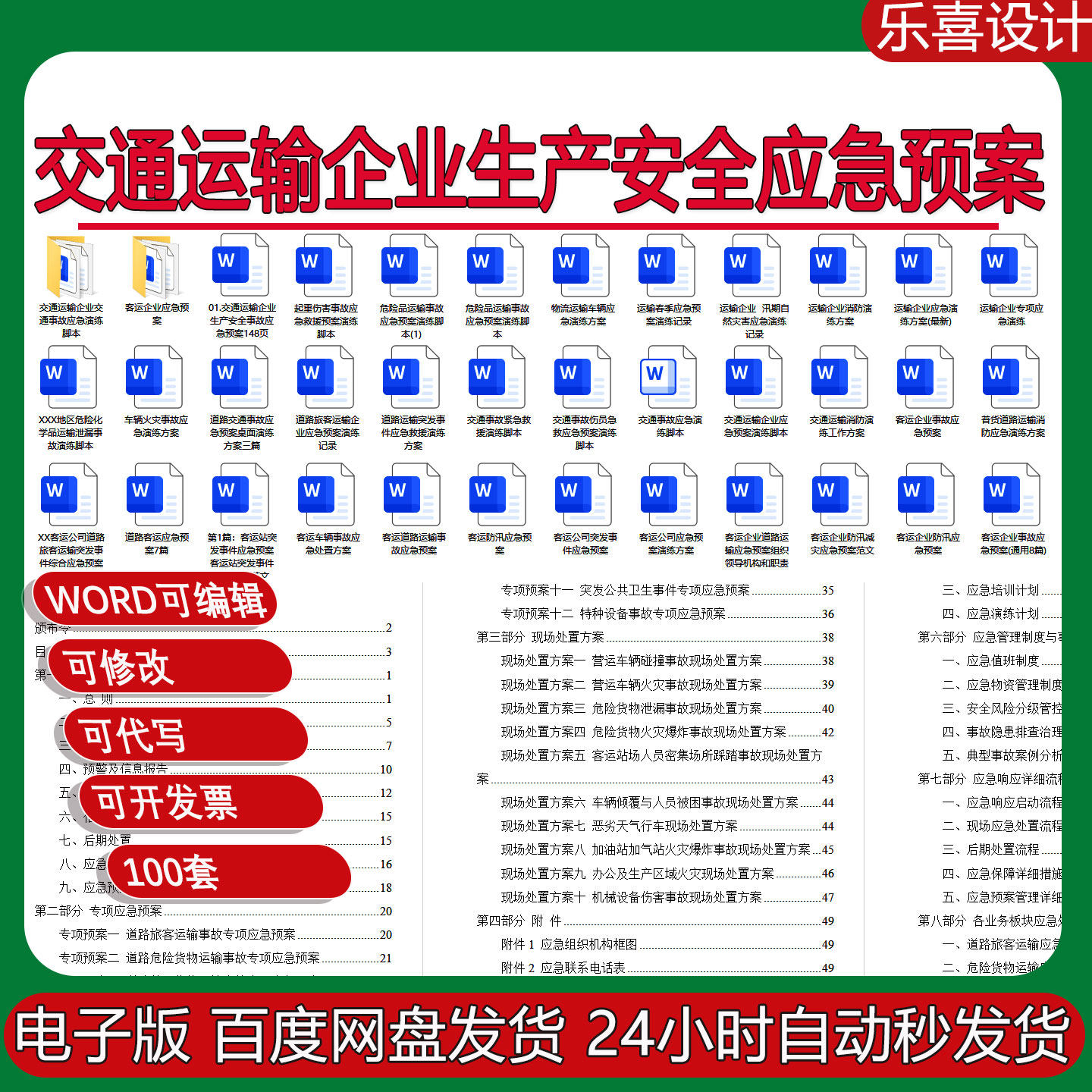 交通运输企业生产安全综合应急预案专项应急预案现场处置方案word