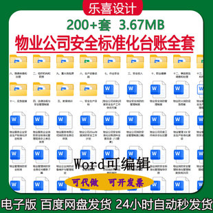 物业企业安全标准化安全生产目标作业教育培训重大危险源应急台账