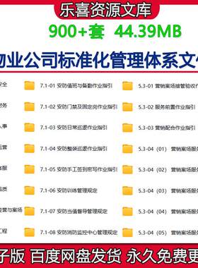 物业公司标准化管理体系文件营销案场服务作业指引客服顾客档案