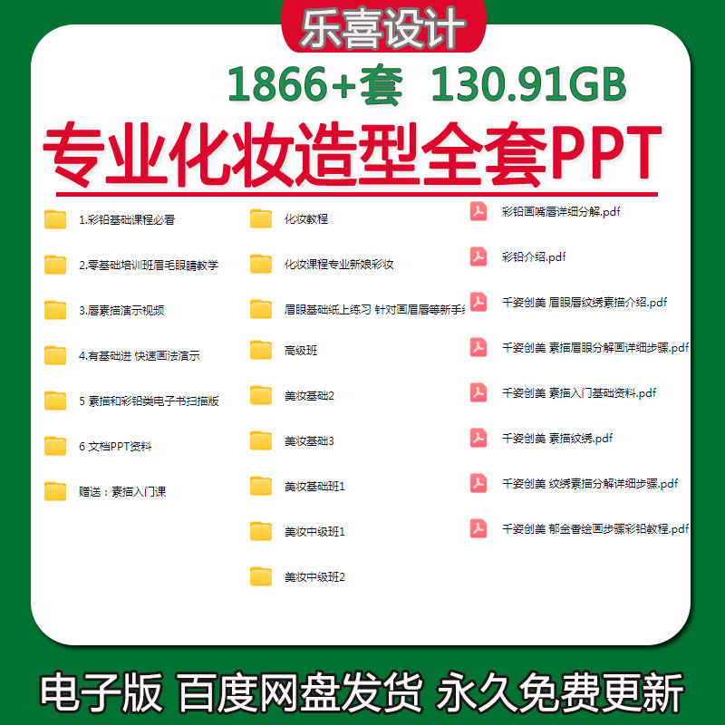 专业化妆造型全套ppt课件培训讲师资料化妆师新娘跟妆参考文档图片
