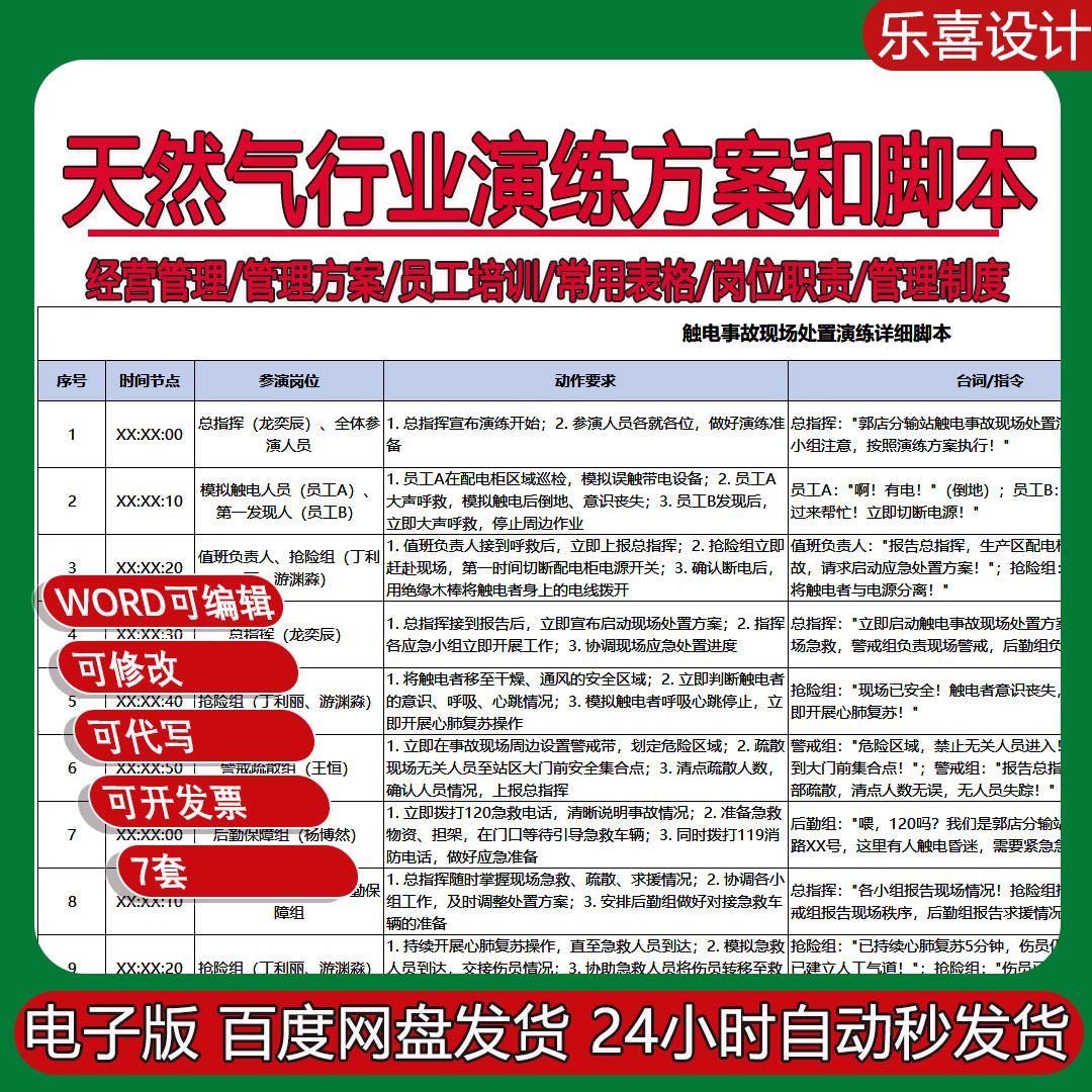 天然气行业站恐怖袭击现场处置消防安全专项泄漏事故演练方案脚本