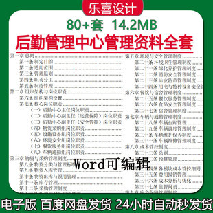 后勤管理中心采购设施设备台账管理制度岗位职责资供应商管理手册