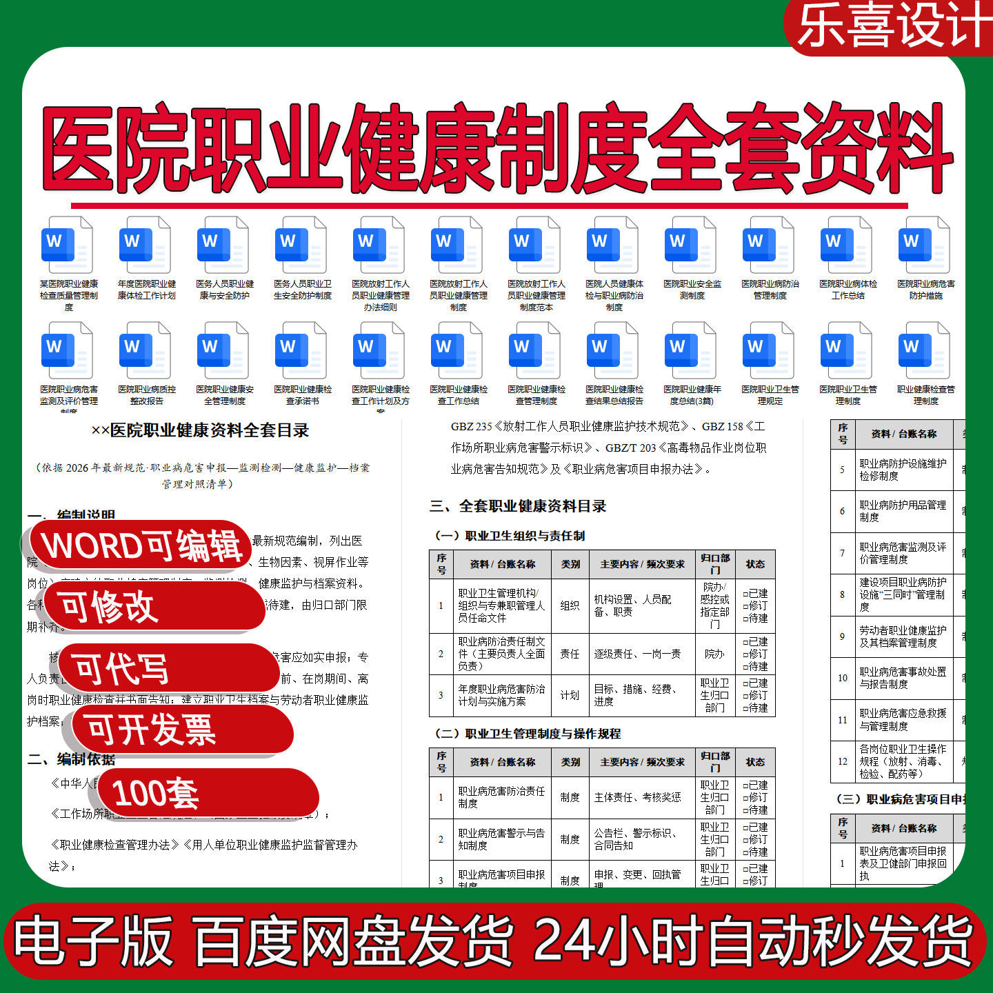 医院年度职业病危害防治计划方案职业病危害防治责任制度操作规程