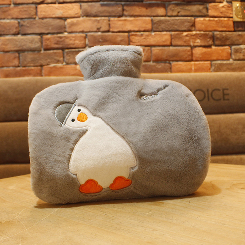 WATER INJECTION HOT WATER BOTTLE THERMAL INSULATION PVC DURABLE PLUSH OUTER CLOTH COVER HAND WARMER BABY CUTE CARTOON FEMALE STUDENT GIFT
