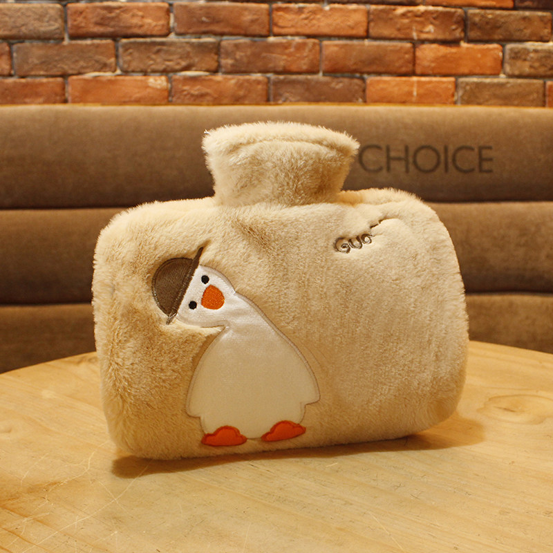 WATER INJECTION HOT WATER BOTTLE THERMAL INSULATION PVC DURABLE PLUSH OUTER CLOTH COVER HAND WARMER BABY CUTE CARTOON FEMALE STUDENT GIFT