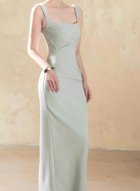 现货从一时【肯豆裙】千金风绝美吊带连衣裙女修身气质包臀长裙春