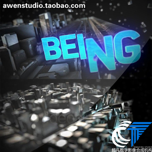 ELEMENT 3D震撼三维立体文字体3D特效片头演绎视频AE模板支持代做