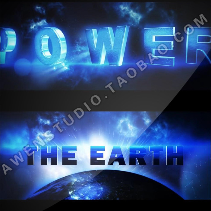 大气企业年会宣传片电影游戏预告片头动画视频三维字幕展示AE模板